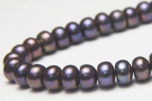 8-9mm Peacock Demi-Round Freshwater Pearls