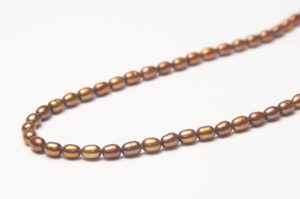 4x6mm Copper Rice Freshwater Pearls