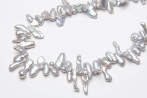 5x12mm Silver Peacock Keshi Freshwater Pearls