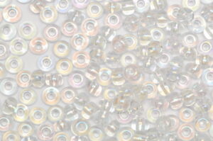 Clear AB Preciosa 8/0 Seed Beads