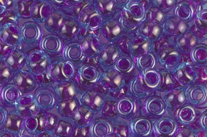 Fuchsia Lined Aqua Luster Miyuki 6/0 Seed Beads