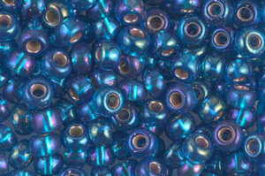 Silver Lined Capri Blue AB Miyuki 6/0 Seed Beads