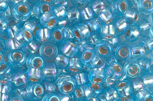 Silver Lined Aqua AB Miyuki 6/0 Seed Beads