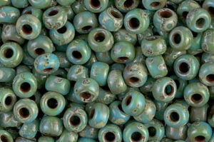 Picasso Opaque Seafoam Green Miyuki 6/0 Seed Beads