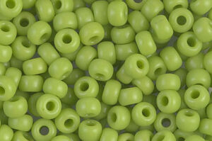 Opaque Chartreuse Miyuki 6/0 Seed Beads