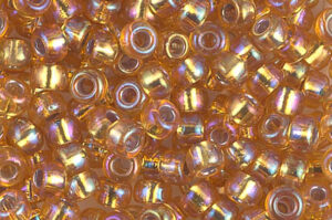 Silver Lined Dark Gold AB Miyuki 6/0 Seed Beads