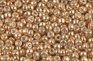 Galvanized Gold Miyuki 6/0 Seed Beads