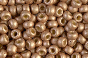 Matte Duracoat Galvanized Champagne Miyuki 6/0 Seed Beads