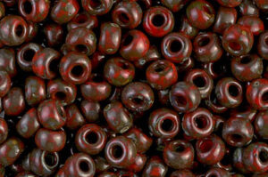 Picasso Opaque Red Garnet Miyuki 6/0 Seed Beads