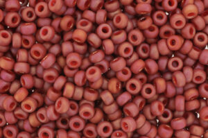 Matte Opaque Glaze Rainbow Cardinal Miyuki 6/0 Seed Beads