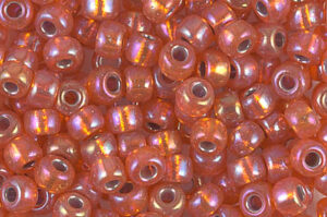 Silver Lined Orange AB Miyuki 6/0 Seed Beads