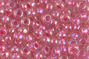 Hot Pink Lined Crystal AB Miyuki 6/0 Seed Beads