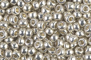 Galvanized Silver Miyuki 6/0 Seed Beads