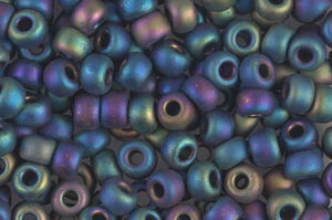 Matte Multi Iris Miyuki 6/0 Seed Beads