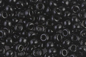 Opaque Black Miyuki 6/0 Seed Beads