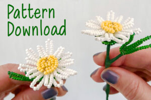 Daisy French Beaded Flower Pattern Download