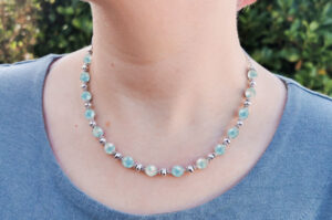 Blue Skies Sofia Czech Glass Necklace Kit