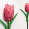 pink french beaded flower tulip