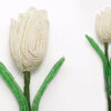 white tulip beaded flower