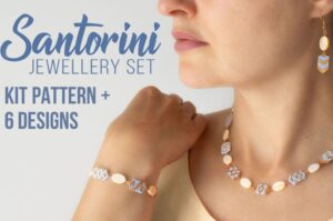 Santorini Necklace Bracelet and Earring + 6 Connector Patterns Download
