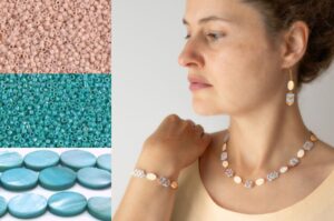 Santorini Coral Reef Beaded Necklace, Bracelet and Earring Kit