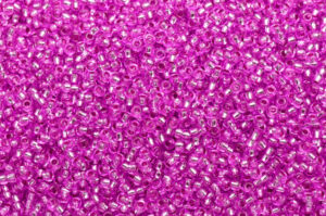 Silver Lined Magenta Preciosa Seed Beads