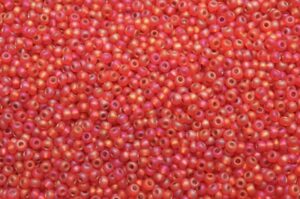 Frosted Silver Lined Rainbow Ember Preciosa Seed Beads