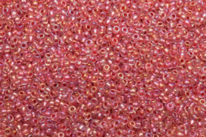 Silver Lined Rainbow Rose Blush Preciosa Seed Beads