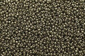 Metallic Gunmetal Grey Preciosa Seed Beads