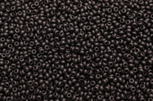Matte Satin Black Pearl Preciosa Seed Beads